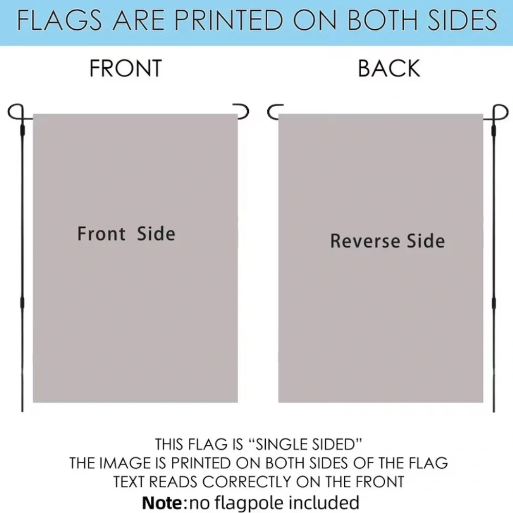 Garden Flag Wall Art Door Decor, NEW, Funny